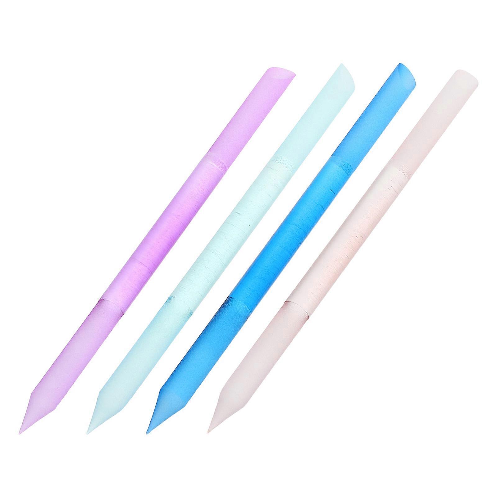 Nano Glass File Double End Glass Cuticle Pusher with 4Pcs for Nail Art