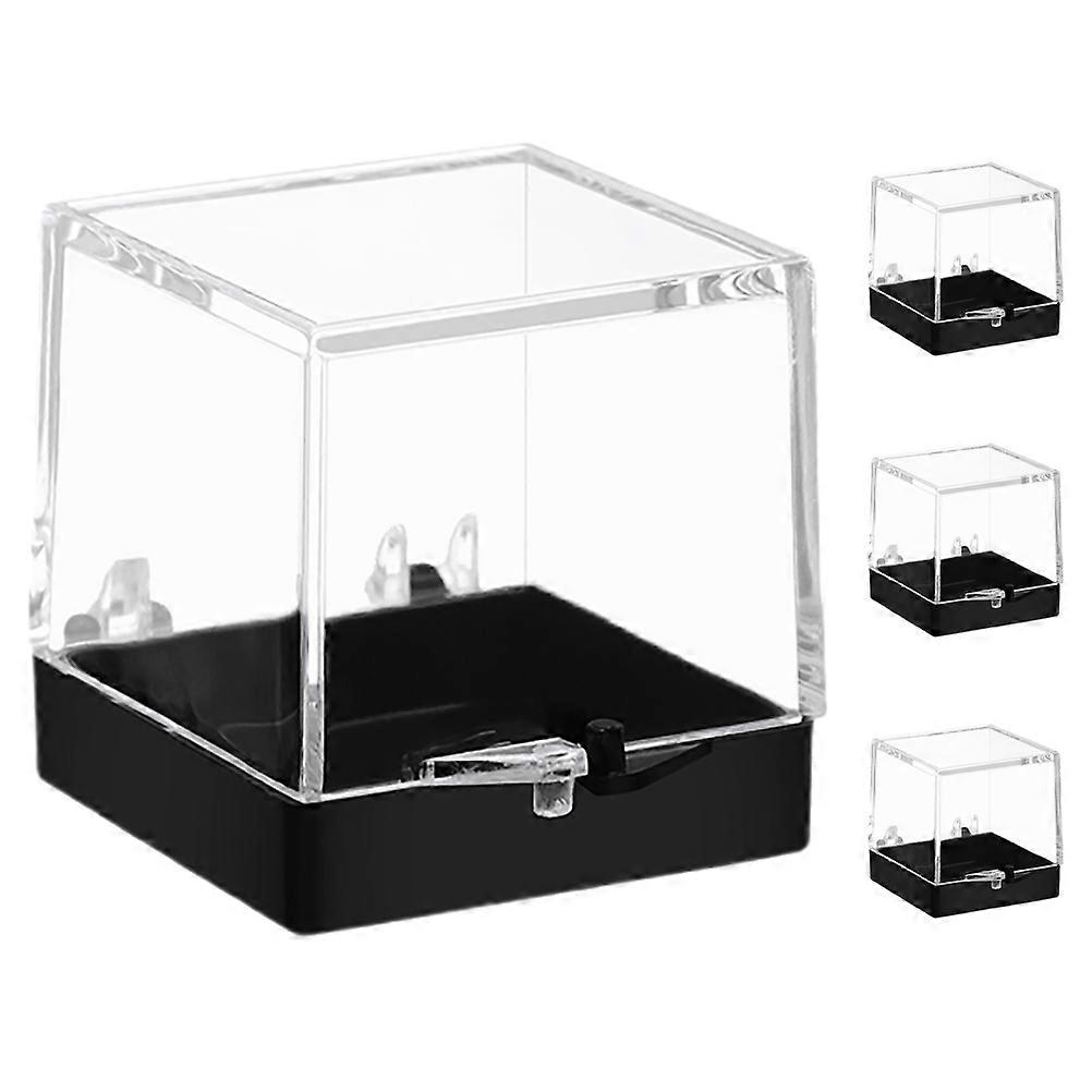 Mineral Specimen Container Clear Display Box for Storage 4Pcs for Rock Collection