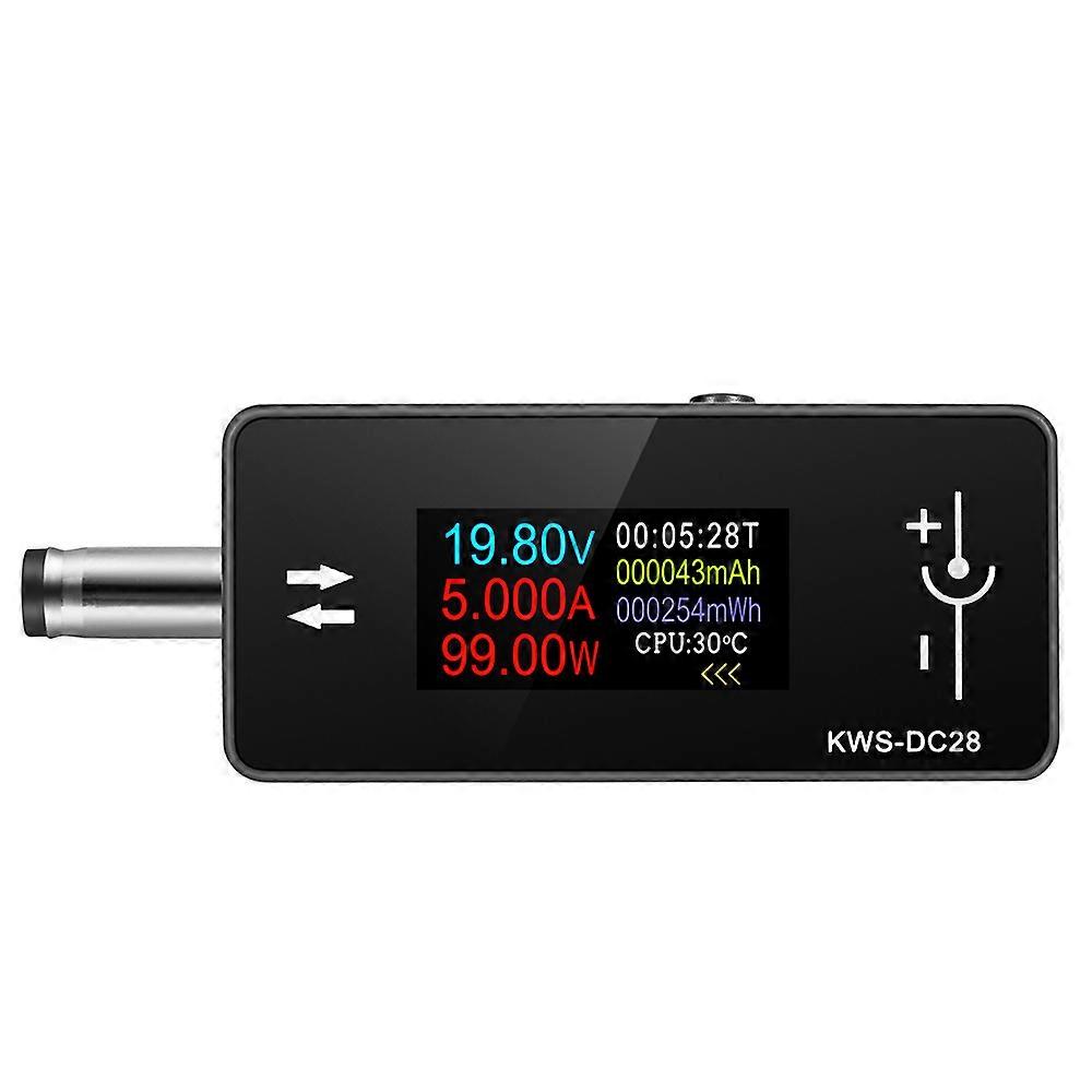 KWS-DC28 Current Voltage Tester DC Interface Tester 4-30V 12A Digital Power Meter Ammeter 5525 5521 Compatible DC Port Devices