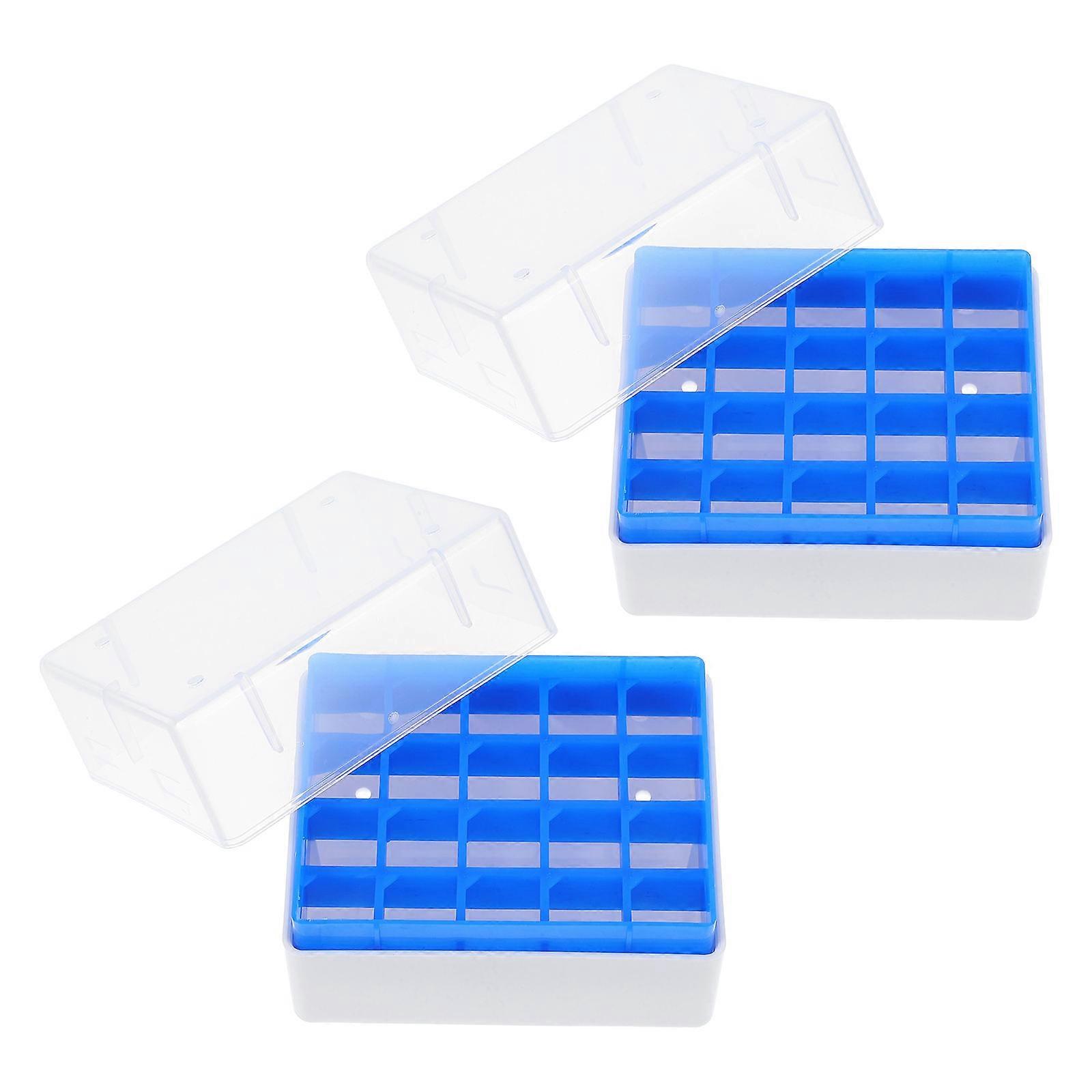 Cryobox Vial Rack 2Pcs PP Plastic Lab Freezer Box for Sample Storage
