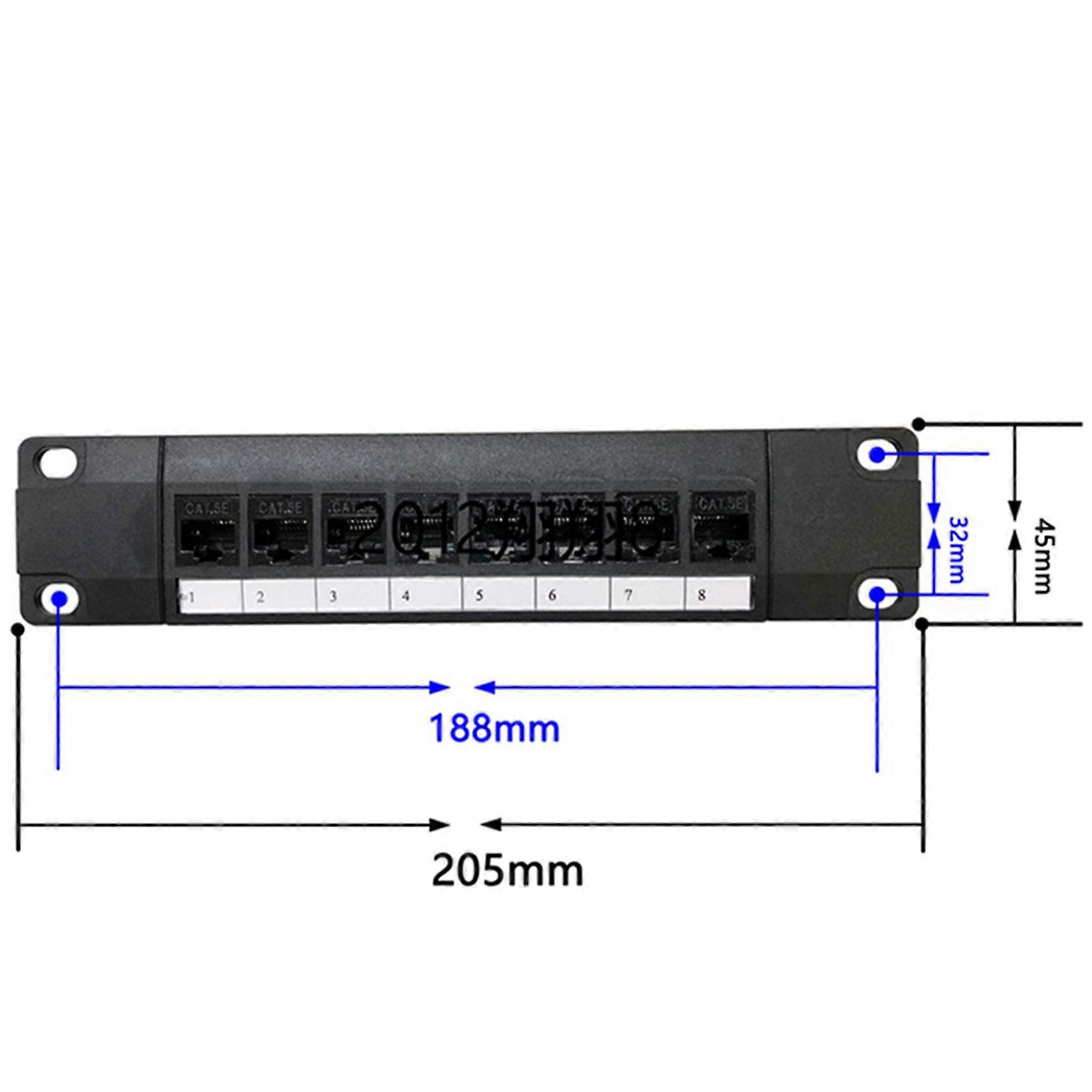 3X 8 Port Straight-Through CAT6 Patch Panel RJ45 Network Cable Adapter Jack Ethernet Distribution Frame