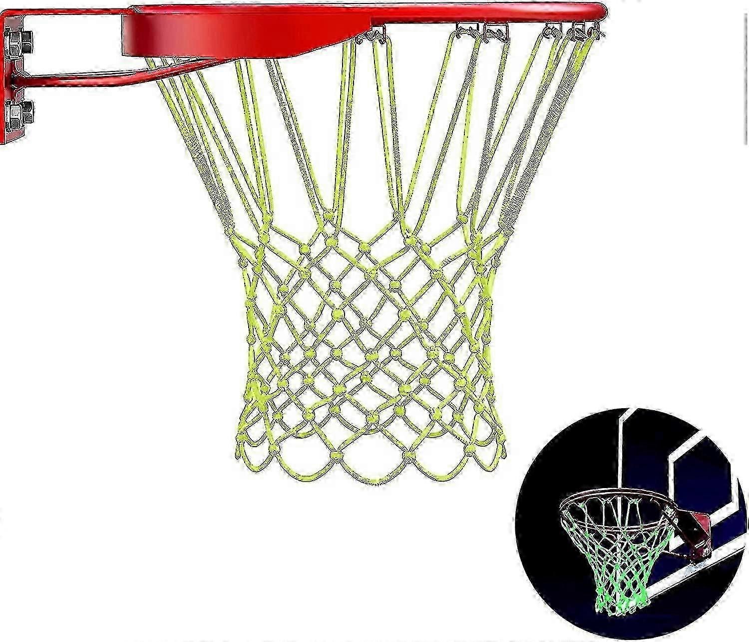 Glow In The Dark Basketball Net, Glowing Basketball Hoop Rim Net w