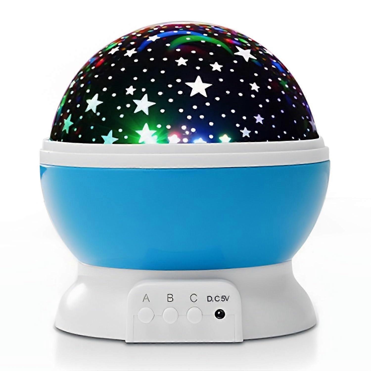 Star Projector with 360° Rotation 12 Color Modes LED Galaxy Projector Night Light for Bedroom Blue