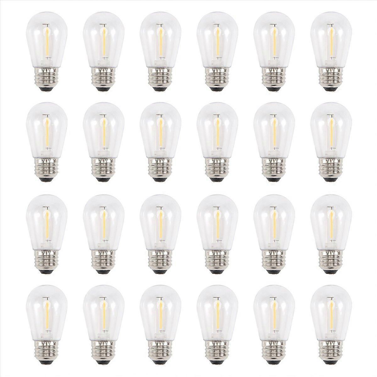 24 Pack 3V LED S14 Replacement Light Bulbs, Solar String Light Bulbs