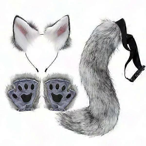 Simulation Oreilles de Renard Bandeau Queue Cosplay Costume Set