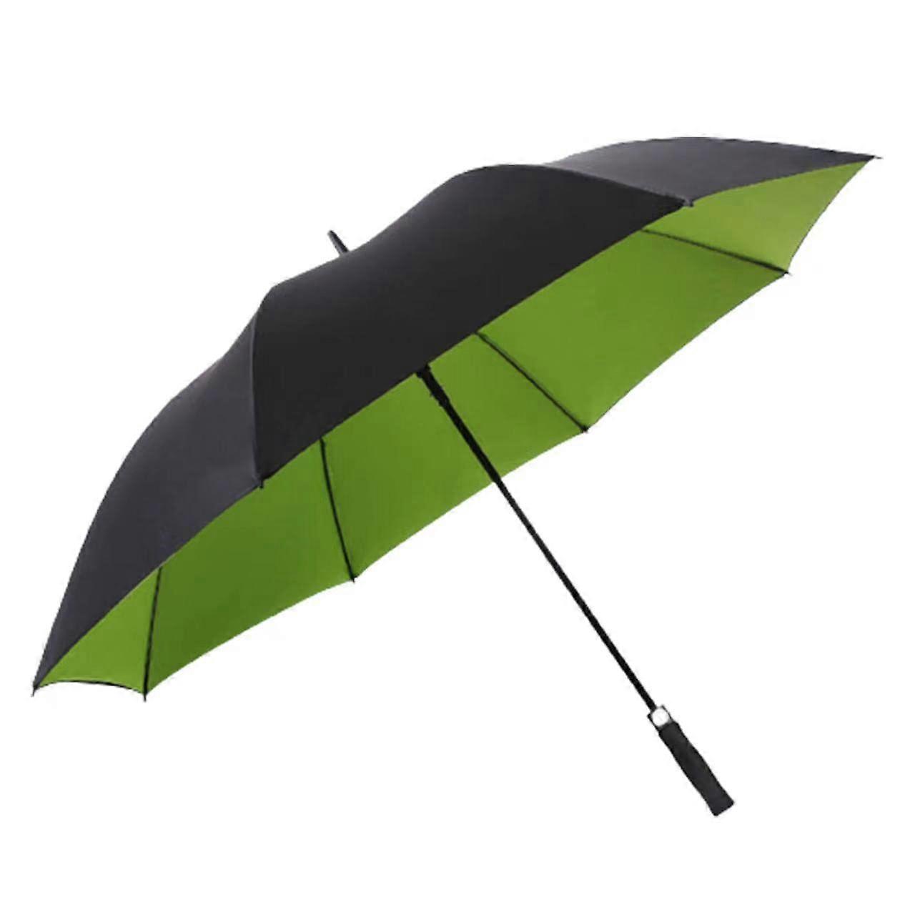 Large Windproof Golf Umbrella 34 Inch Oversized Canopy Automatic Open Visibility Green