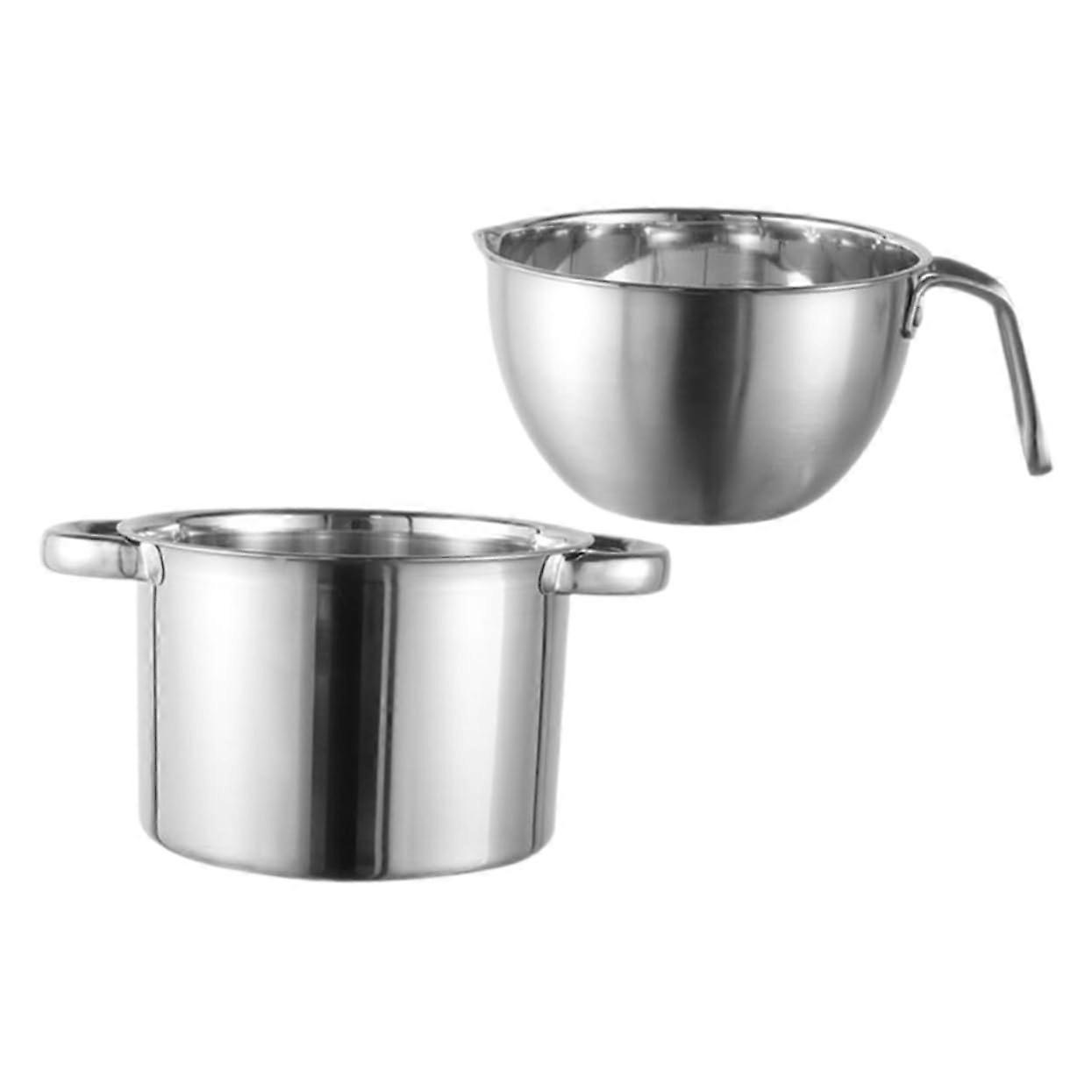 Stainless Steel Melting Pot Set with Double Boiler for Cheese, Chocolate, Baking and Sauces
