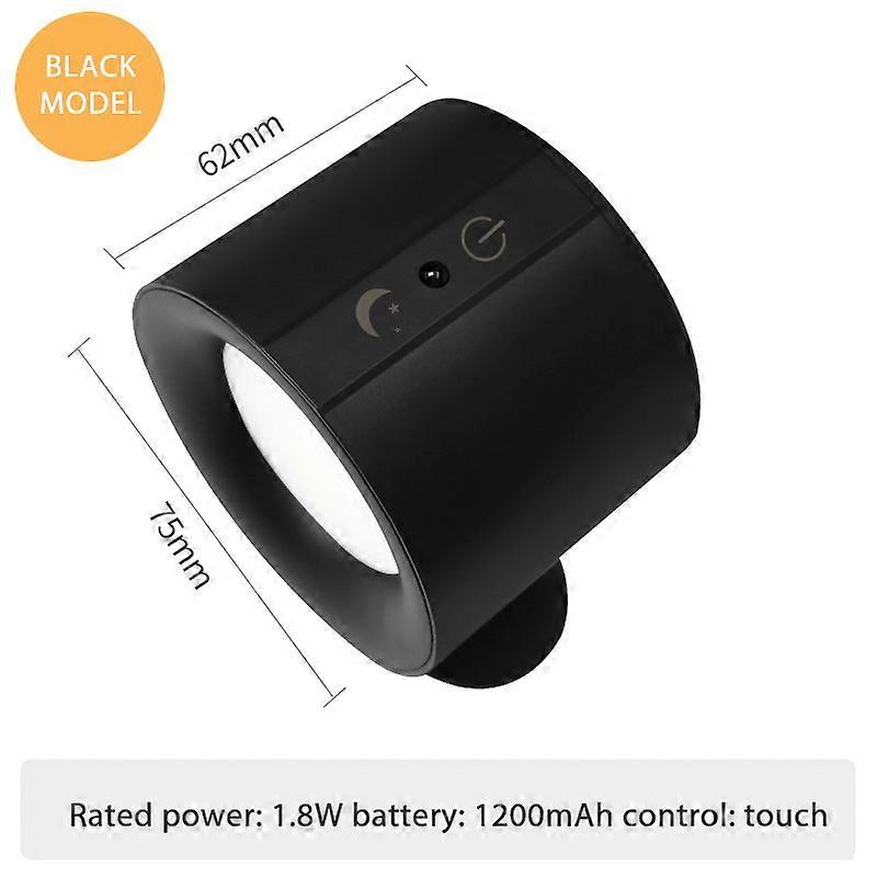 Led Wall Lamp Touch Control IR Remote 360 Rotatable USB Recharge Wireless Portable Night Light For Bedside Bedroom Reading Lamp
