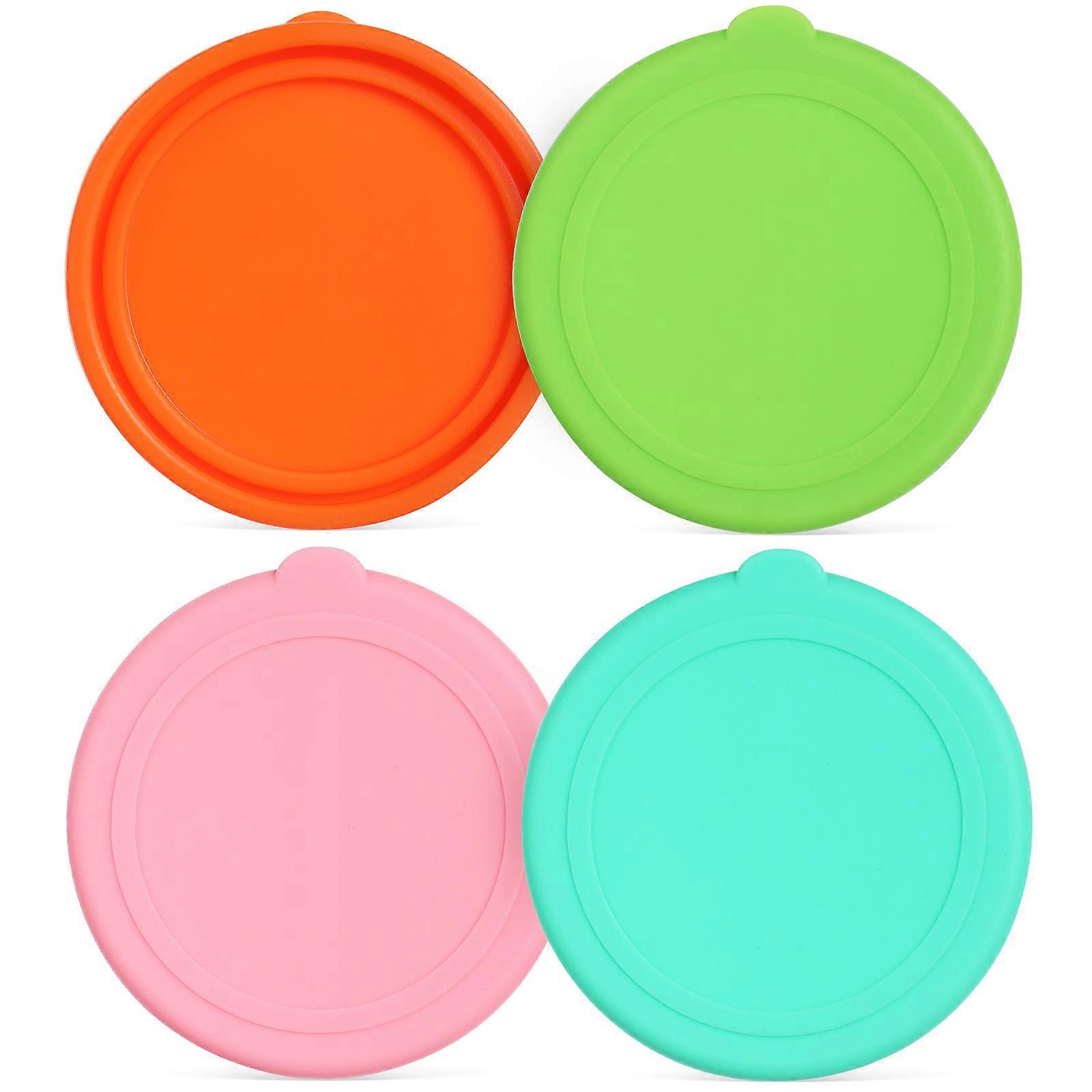Silicone Lids Round Covers for Food Storage 4Pcs Multi