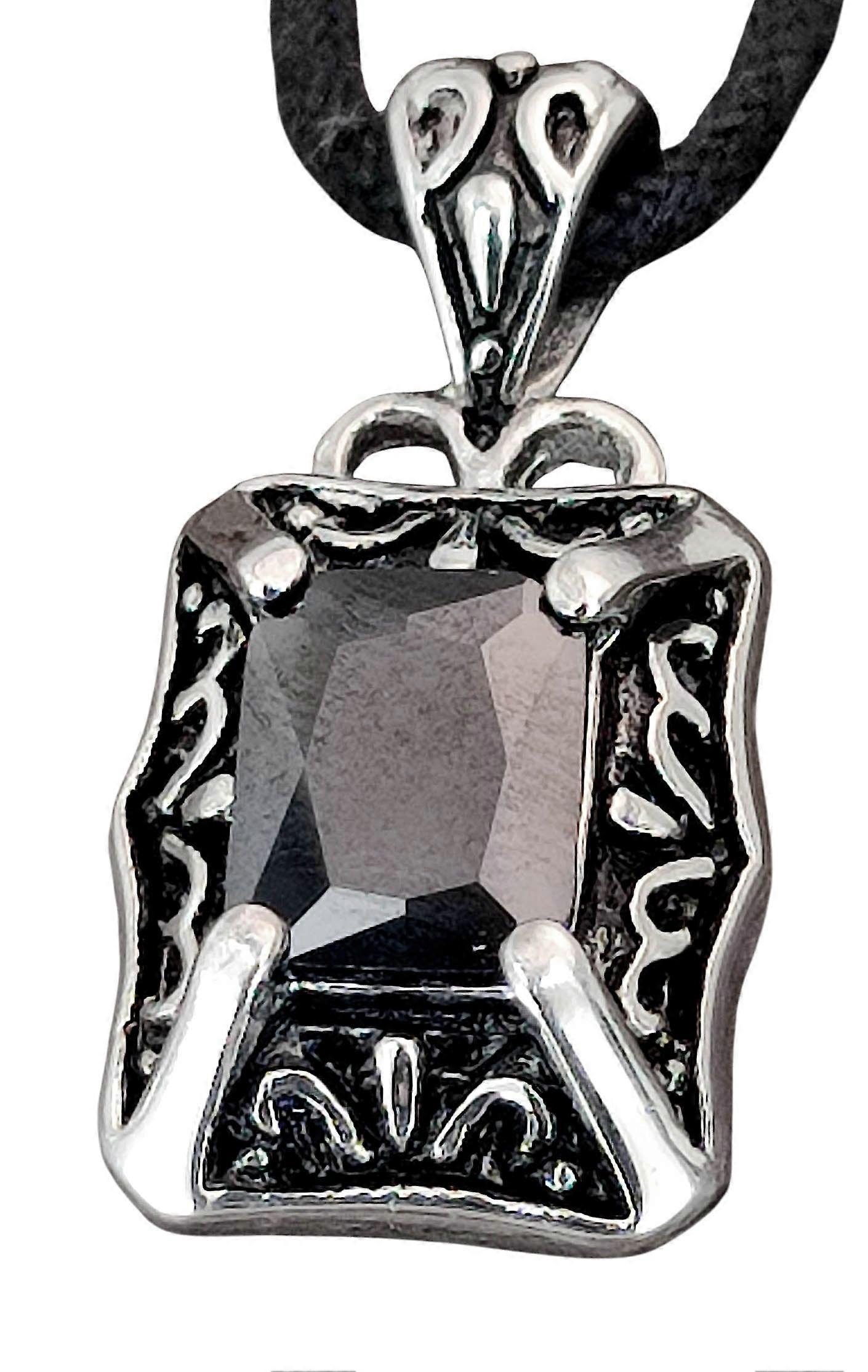 Schwarzer Stein 124 Mit Panzerkette - Edelstahl