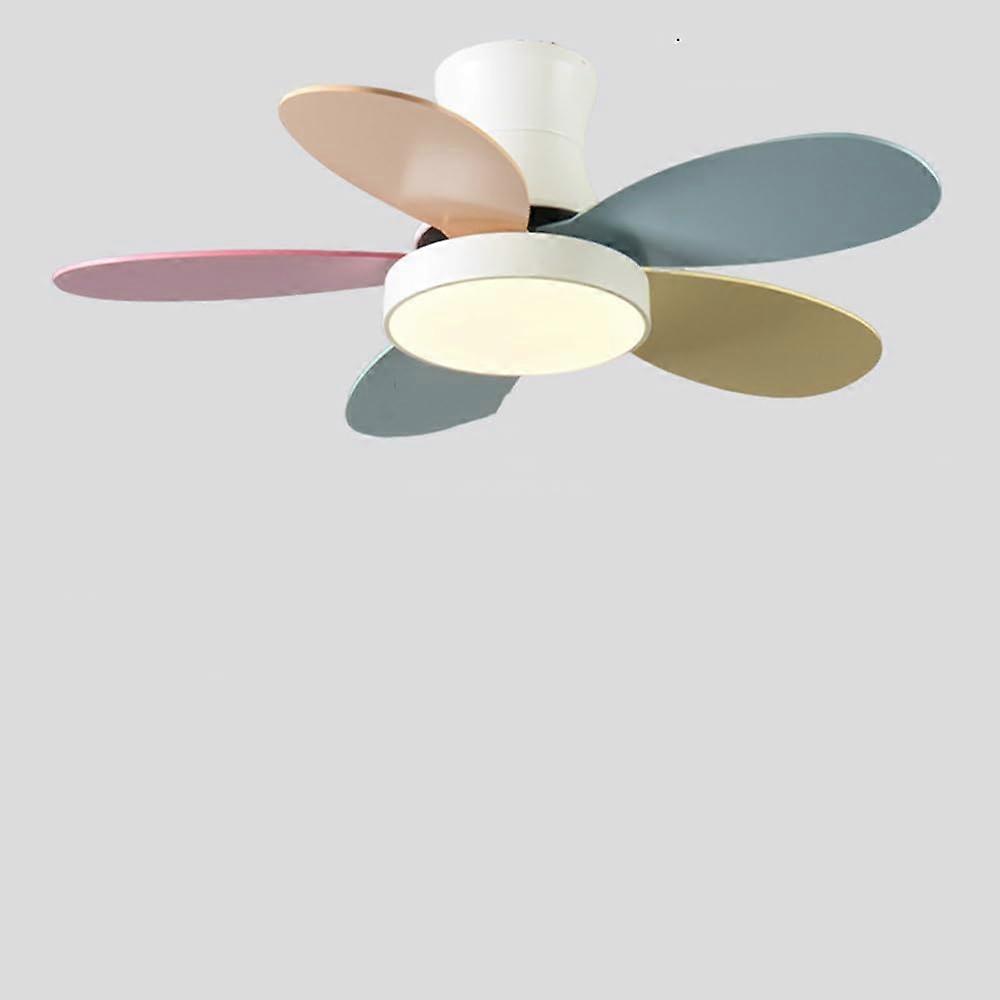 Ceiling Fans With Light LowProfile Ceiling Fan With Remote 3Blades Indoor/Outdoor Farmhouse Colorful Lights Kit
