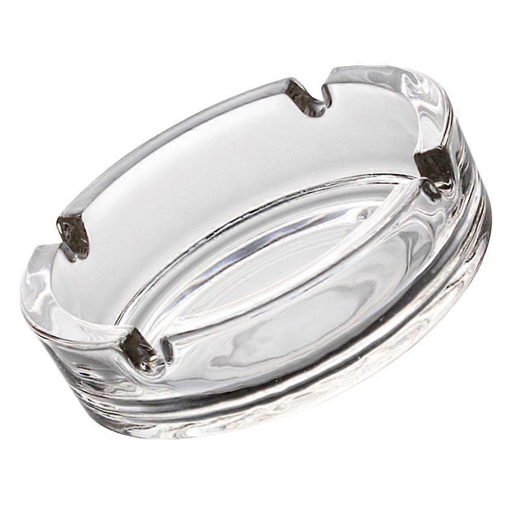Glass Ashtray Transparent Ash Tray for Storage 4Pcs Tabletop Use