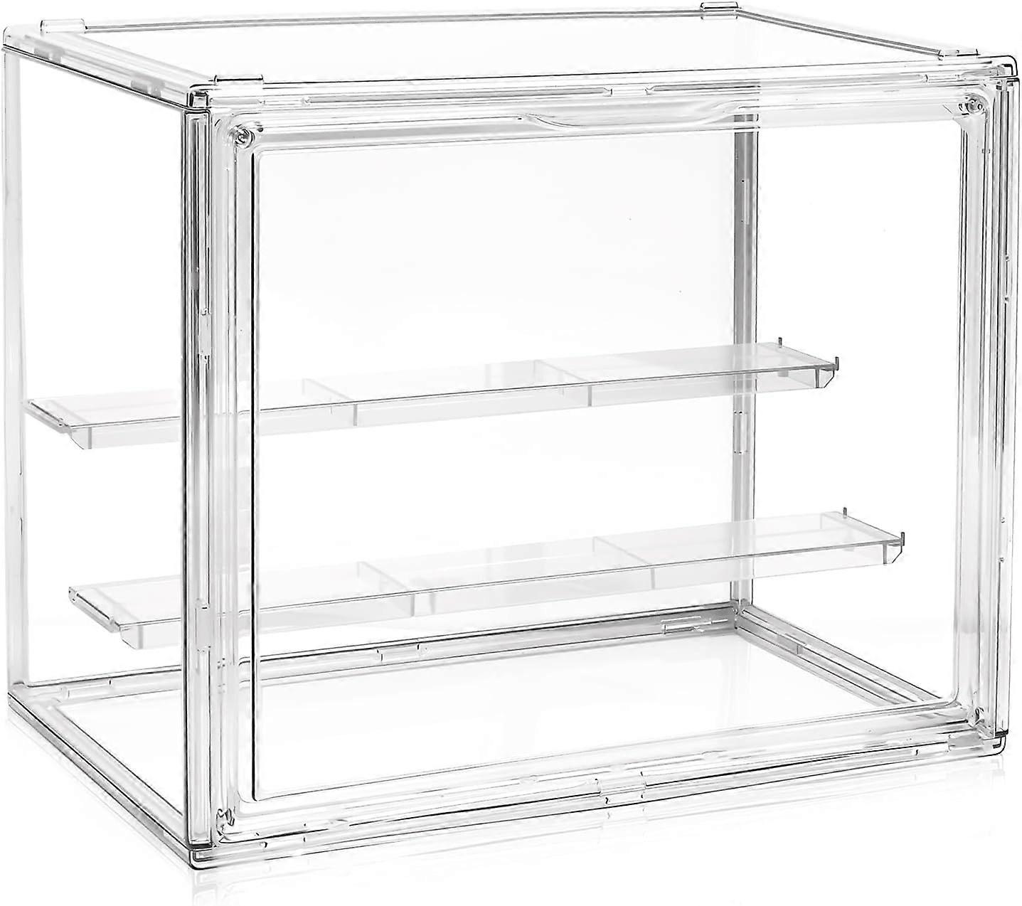 Acrylic Display Case for Collectibles Clear Display Box for Figures with Magnetic Door, Stackable Design, Display Box