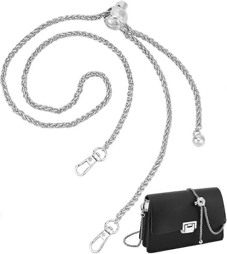 41.33 Inch Long Chain Strap Adjustable Purse Chains Shoulder Body Chain Strap with Swivel Clasp Platinum Handbag Strap Chain for Replacement Bag Acces