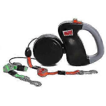 2025 Dual Retractable Dog Leash Double-head Lockable Extendable Pet Leash 360 Tangle-free For Two Dogs Wa -Yx