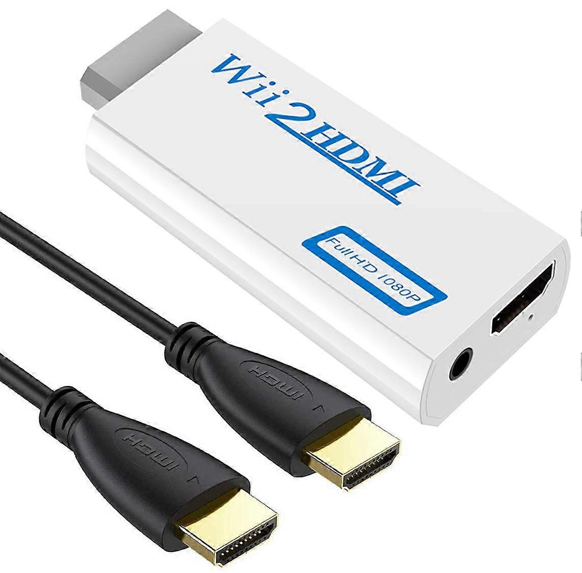 HDMI Adapter for Wii 1080p with Audio Jack, Sharper Output, Compatible with All Wii Models