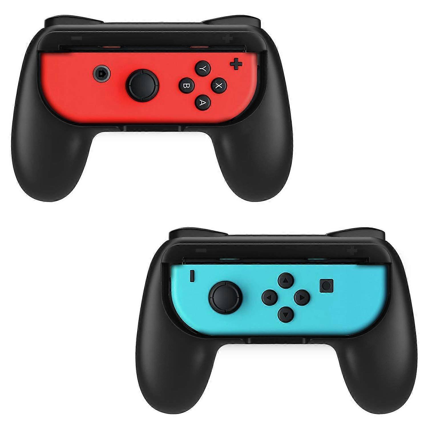 Grip for Nintendo Switch JoyCon 2 Pack Ergonomic SweatResistant Handles with Full Button Access Black