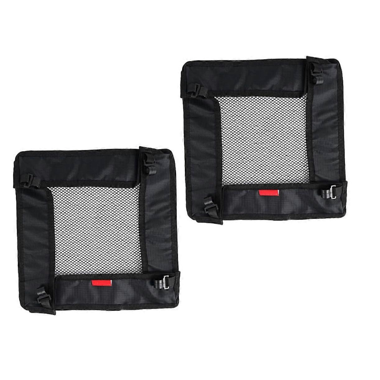 2pcs Foldable Hanging Mesh Storage Bag for Camping Table Organizer with Breathable Reusable Design