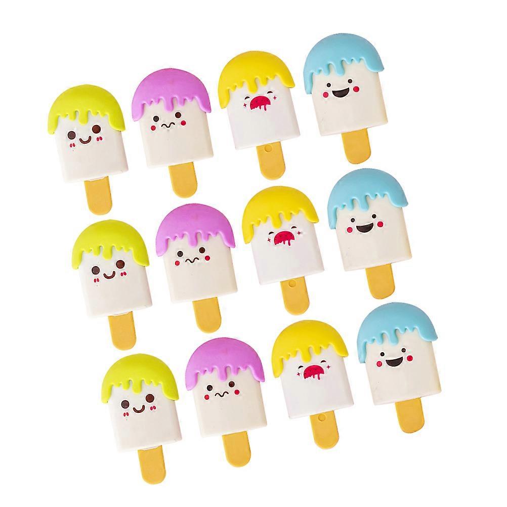 Cute Ice Cream Erasers for Classroom Use 36Pcs Rubber Set