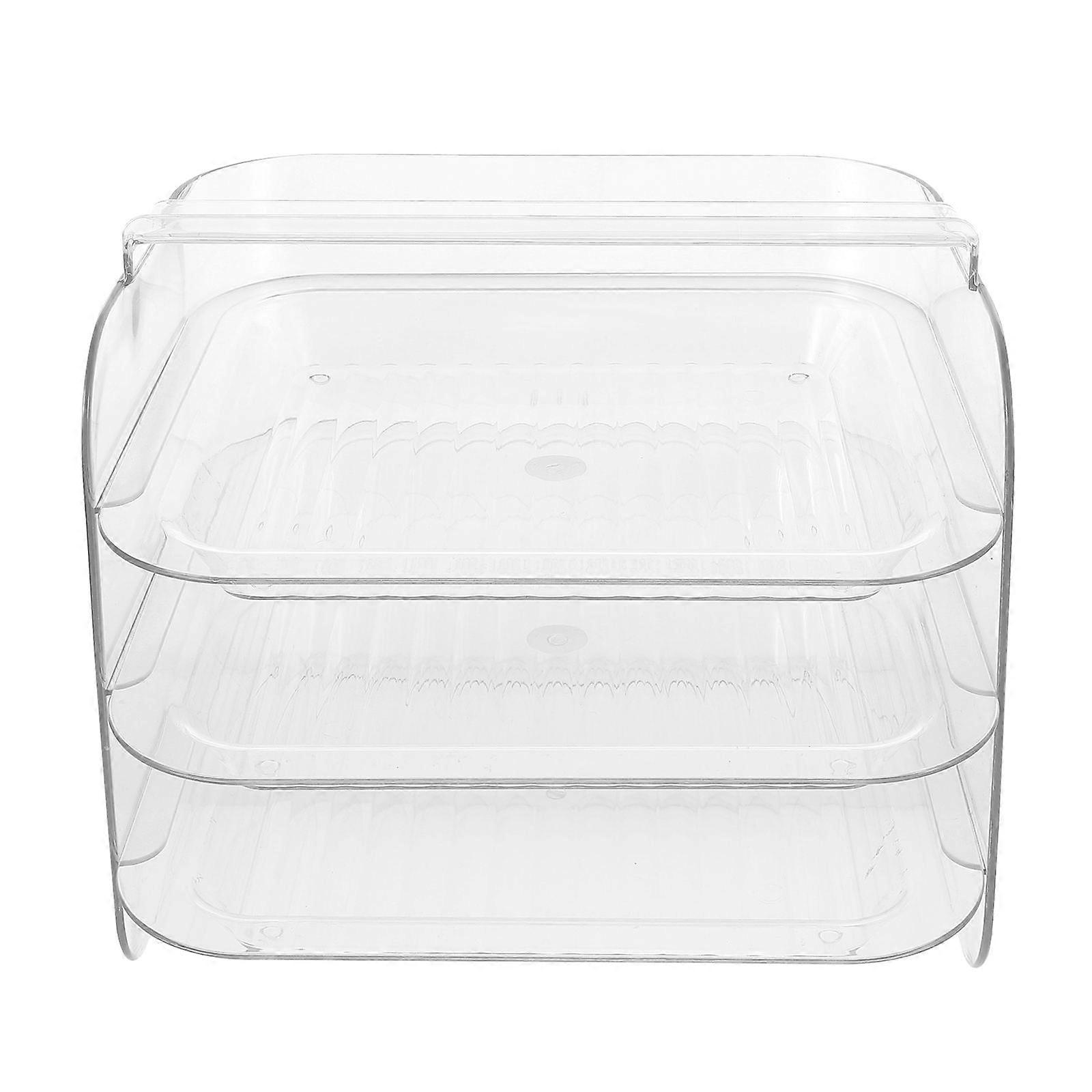 Plastic Food Serving Tray for Hotpot Storage 1Pcs Multi-Layer Organizer