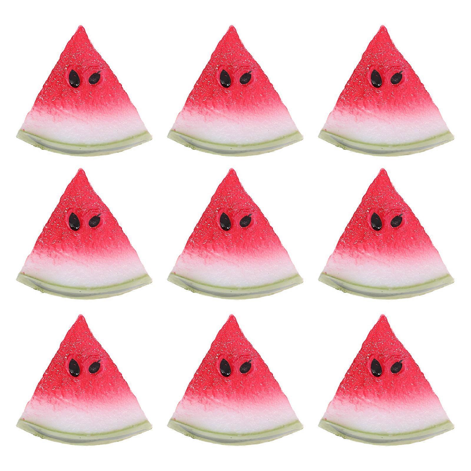Simulated Watermelon Model Watermelon Slice for Home Decor 10Pcs