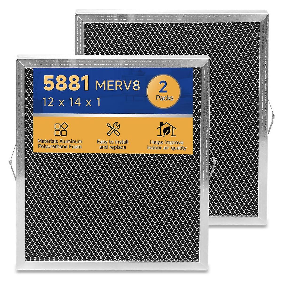 MERV 8 Dehumidifier Filter 14x12 Inch Washable 2Pack for WholeHouse E100 E080 8192A