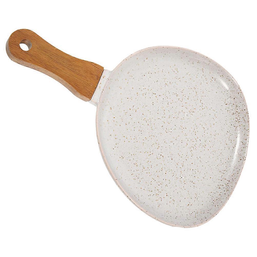 Dining Plates Ceramic Plate with Handle for Food Serving