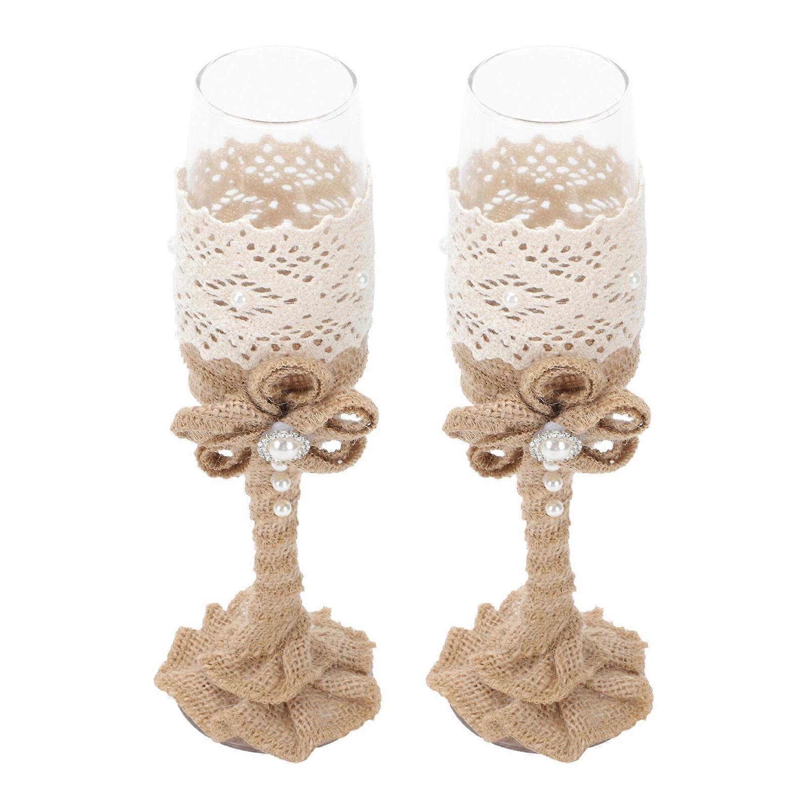 Wedding Goblet Creative Glass Goblets for Wedding Use 2Pcs