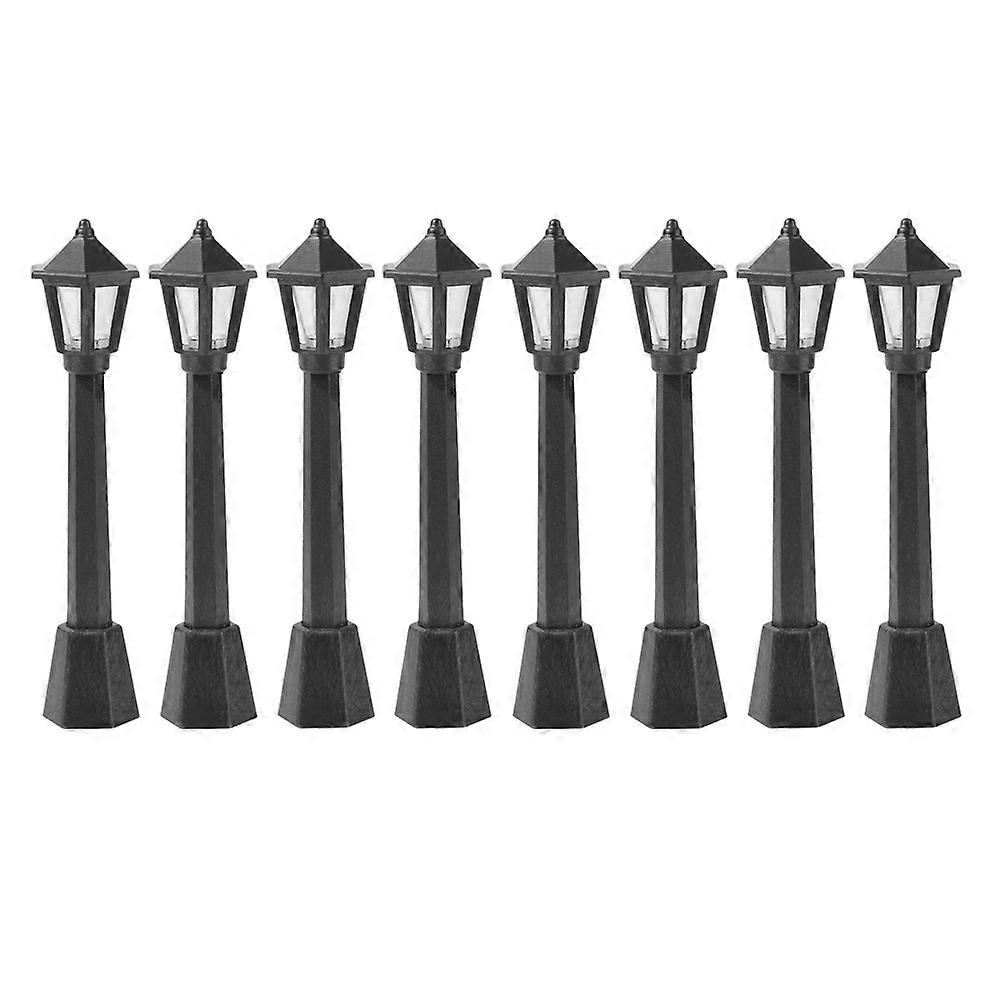 Artificial Lamp Model Resin Mini Simulation Night Light for Decoration 8Pcs