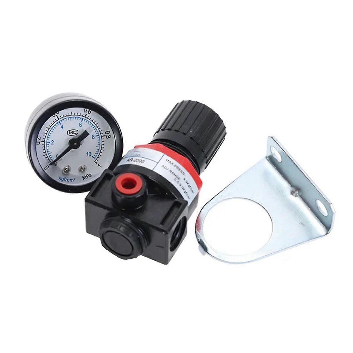 AR2000 G1/4'' Thread Air Control Compressor Pressure Relief Regulator Valve with Fitting