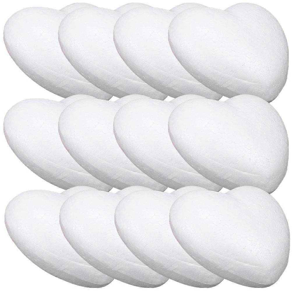 Wedding DIY Heart Shape Foams Balls White 12Pcs for Decor