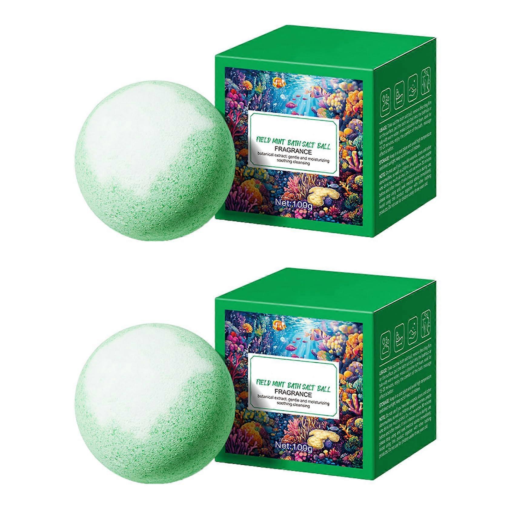 Bath Bombs 2Pack Fruit and Mint Scent, Moisturizing Fizzy Bath Soak with Deep Hydration Spa Gift