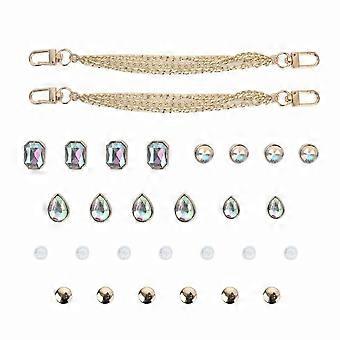 29-Piece Shoe Accessory Kit, Crystal Slipper Embellishments, Sandal Decor, Pearl Trims