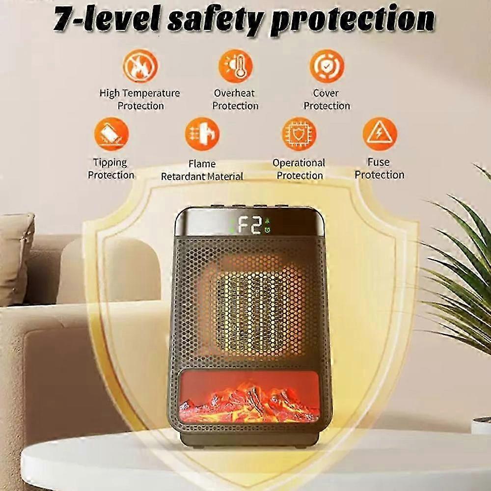 PTC Ceramic Space Heater with Fast Heating, Temperature Control and Timer for Home or Office