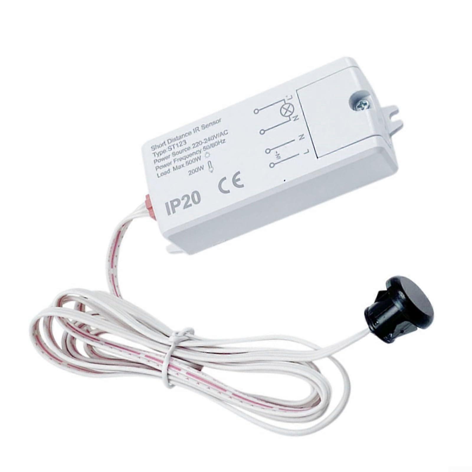 Cabinet Infrared Sensor Switch 220240V AC 5A  Load Capacity for Door Lighting White