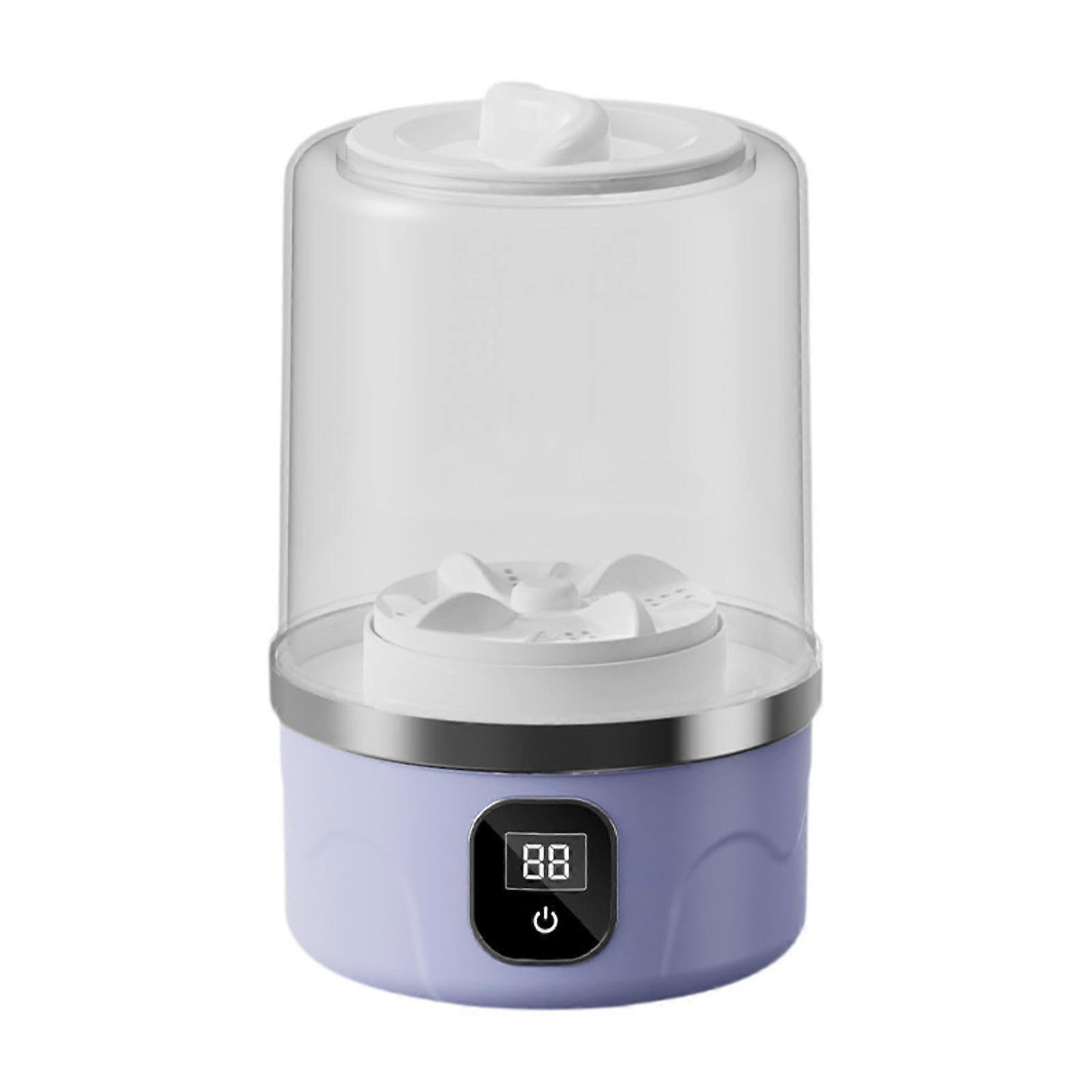 Portable Mini Washing Machine with Dehydration Function for Travel and Delicates, Violet