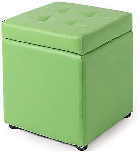 Folding Storage Ottoman Footrest Cube with Hidden Storage and AntiSlip Base Comfortable Seat