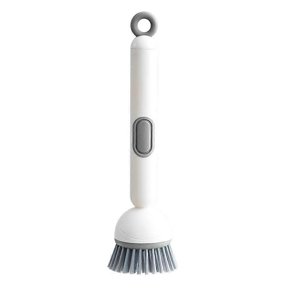 Soap Dispensing Cleaning Brush with 6Level Adjustable Handle and Refillable Brush Head