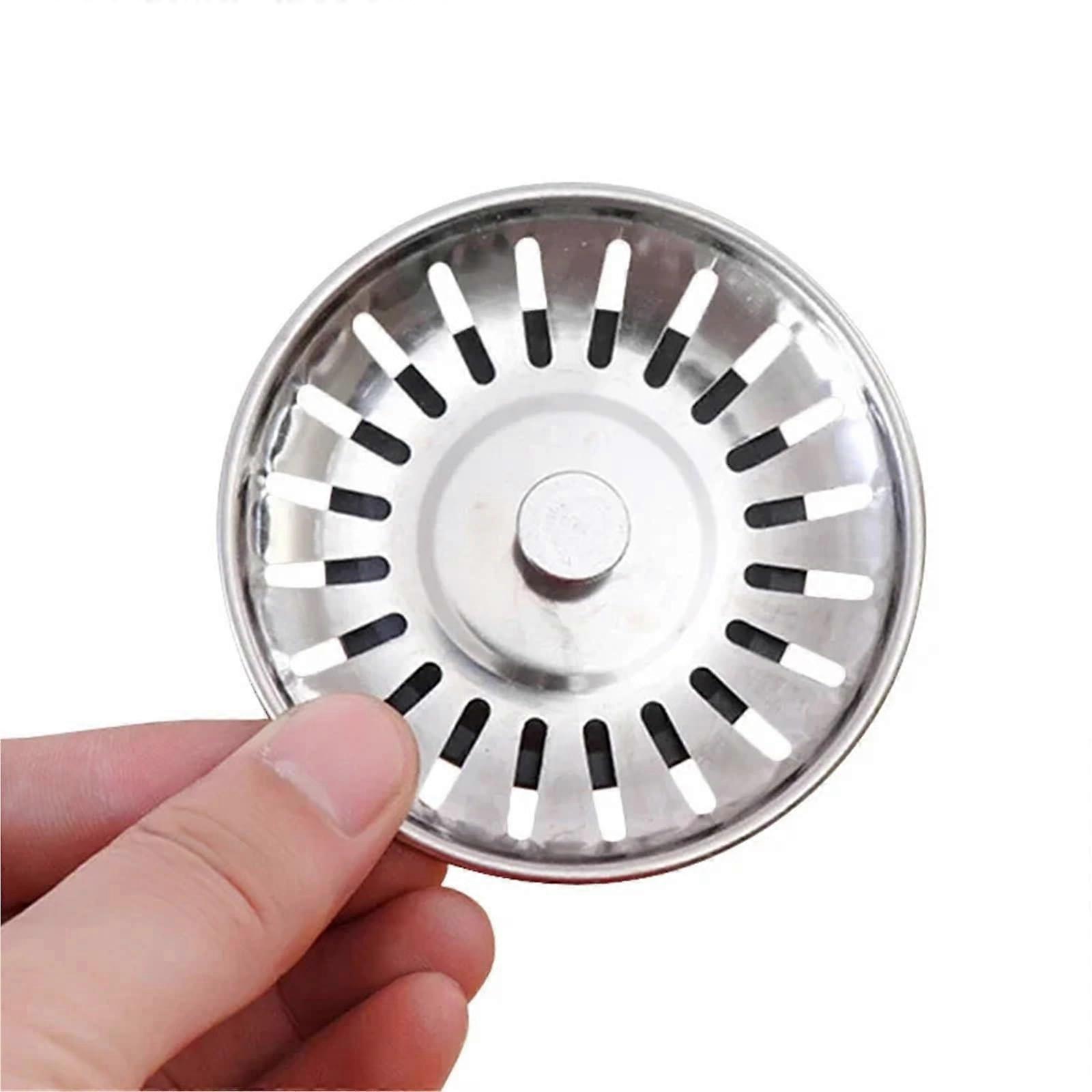 2pcs Stainless Steel Kitchen Sink Strainer and Drain Stopper Filter, Rust Resistant, AntiClog