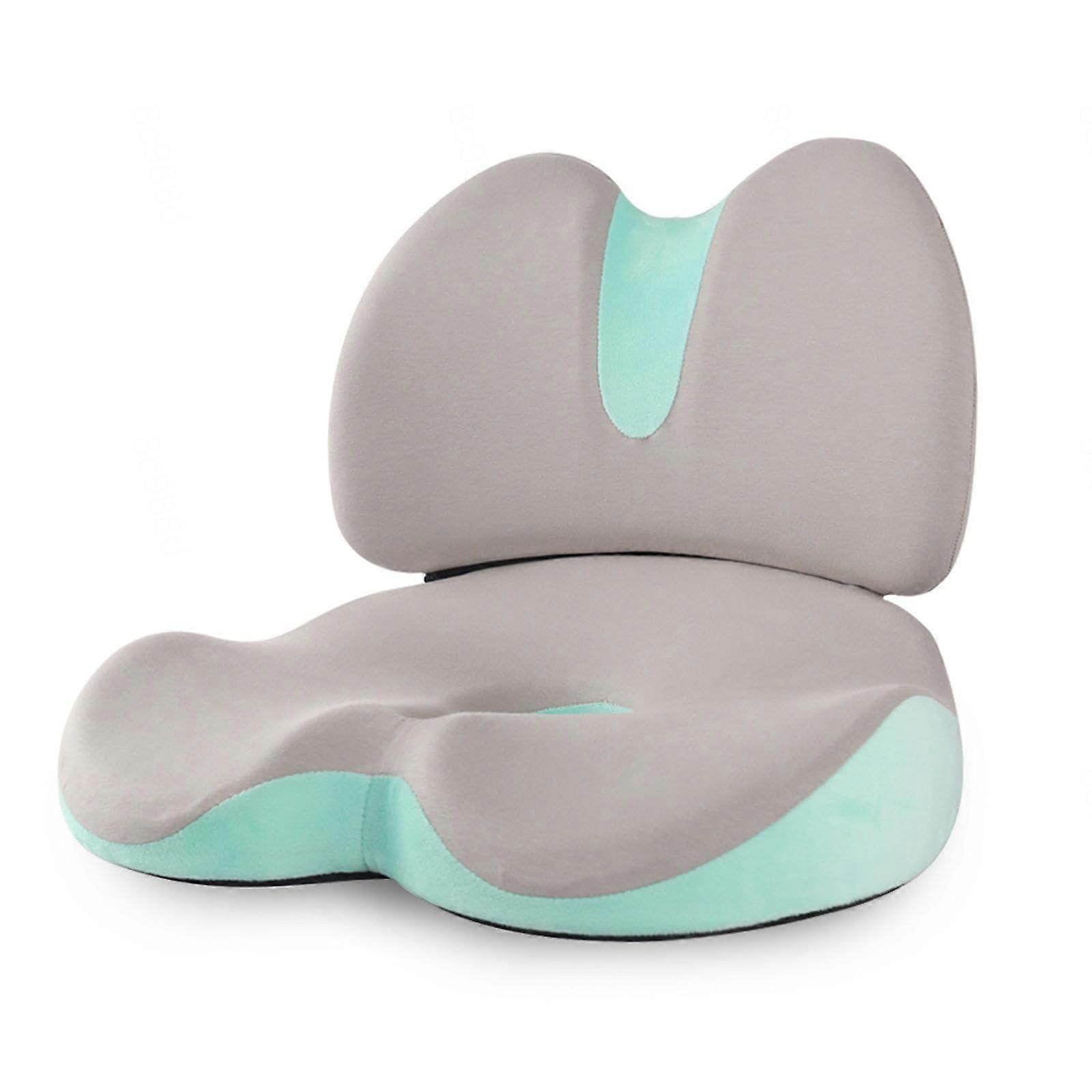 Ergonomic Memory Foam Seat Cushion with UShaped Design for Tailbone and Sciatica Relief, Green