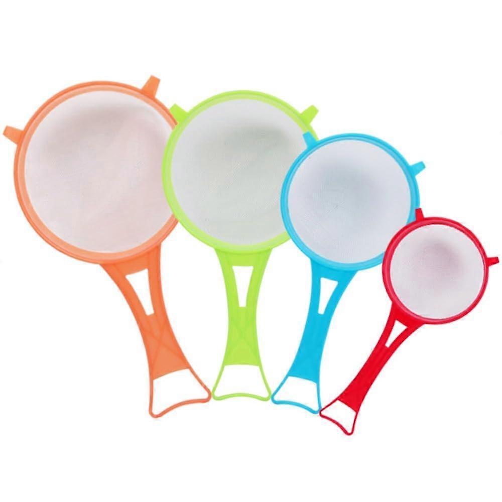 Kitchen Strainer Set 4Pcs Plastic Flour Sieve for Baking Fine Mesh Multi Purpose Colander