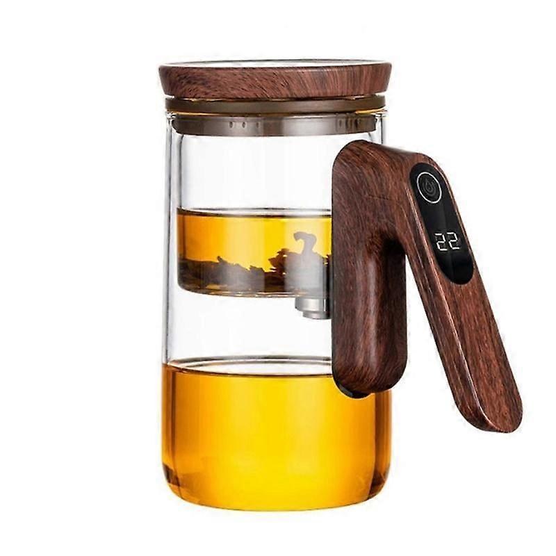 Electric timer borosilicate teapot with wood handle
