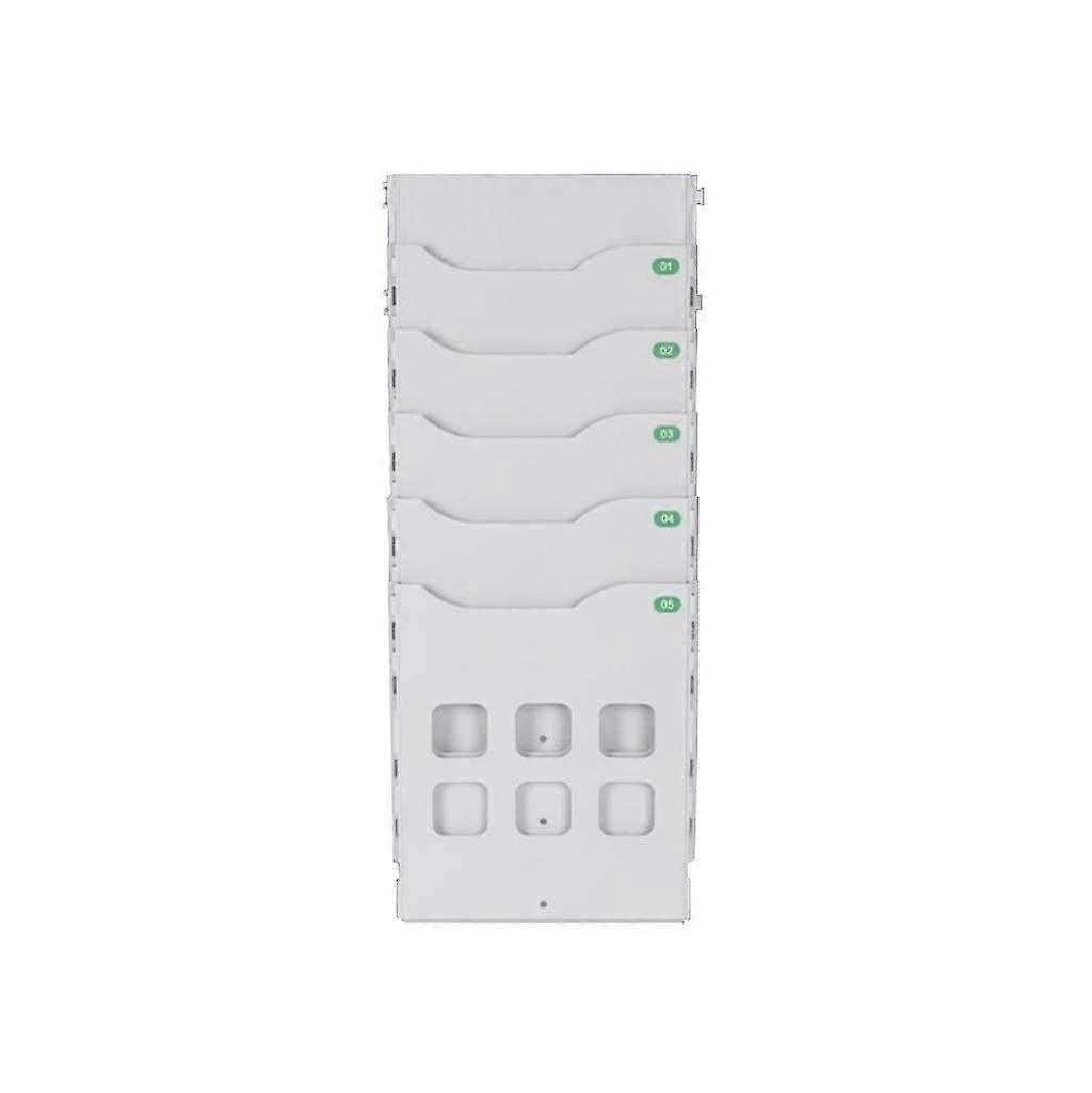 A4 Magnetic Wall Mount File Organizer with Stackable Design and Adjustable Card Slots, 5 Colors