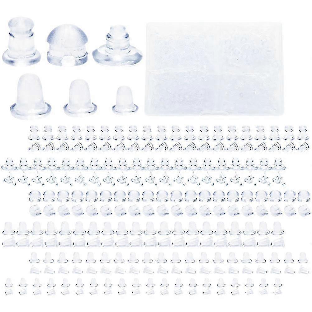 Transparent Silicone Earring Backs Replacement Parts for Studs 600Pcs Pack