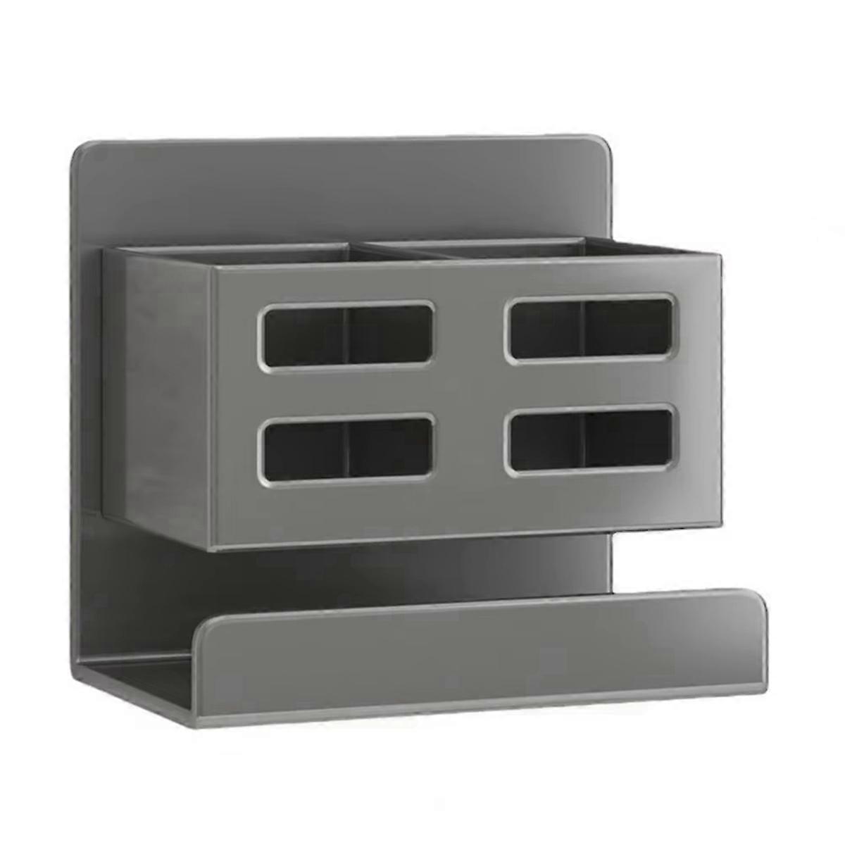 Bathroom Organizer Wall-Mounted Flush-Free Waterproof Grey