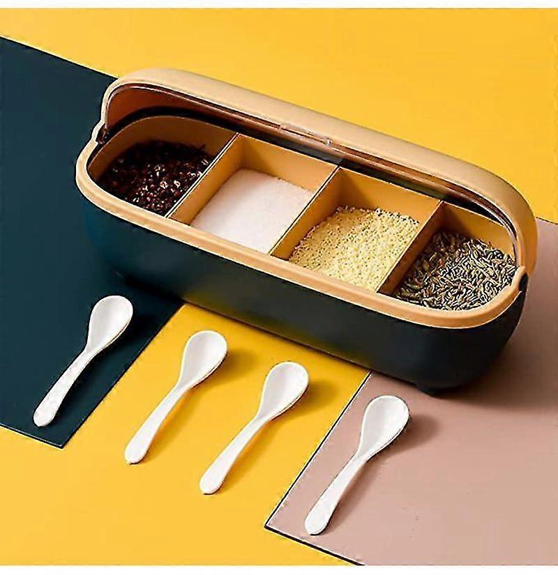 Kitchen Blue Condiment Tin Can 26*9*12CM