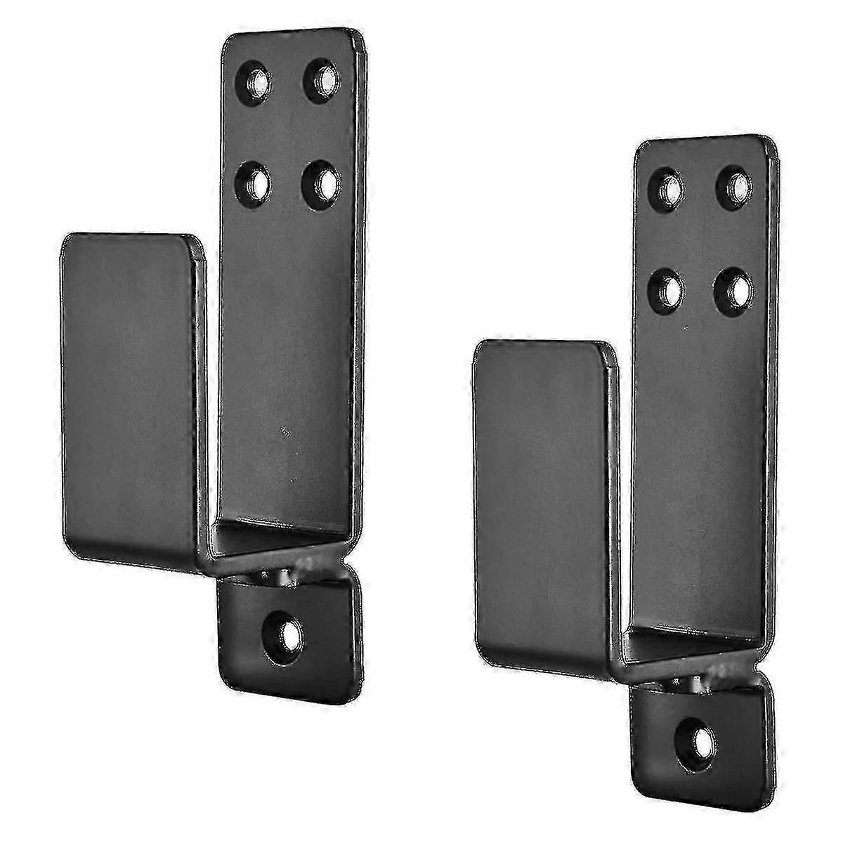 Door Barricade Brackets2 Pack Drop Open Bar Holder Security 2x4 Bar Brackets Prevent Unauthorized