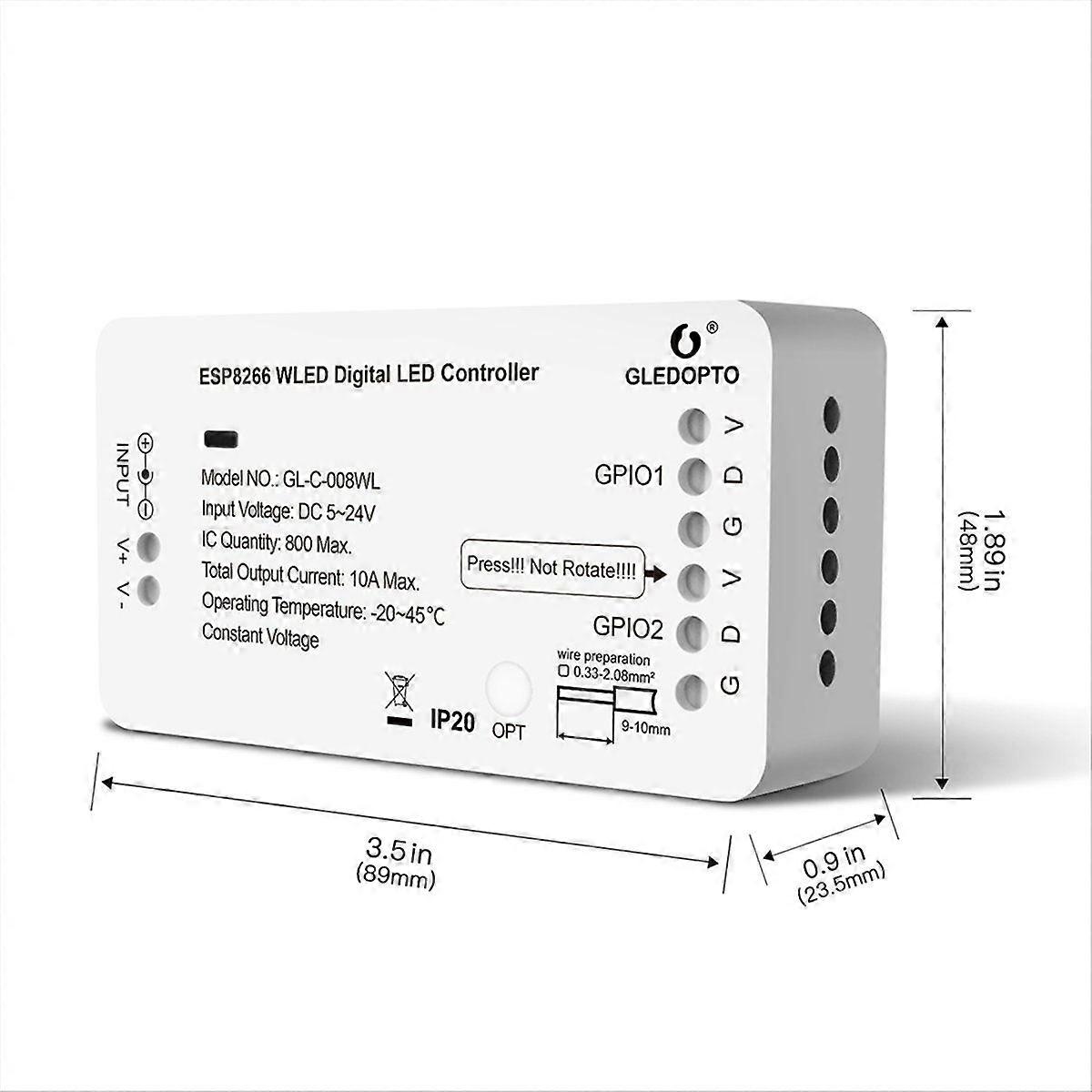 ESP32 WLED Controller Smart Dimmer Segmented Color Funtion
