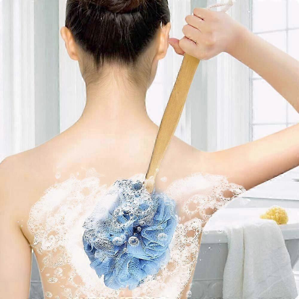 Bâton de luffa avec poignée, éponge de douche éponge de bain