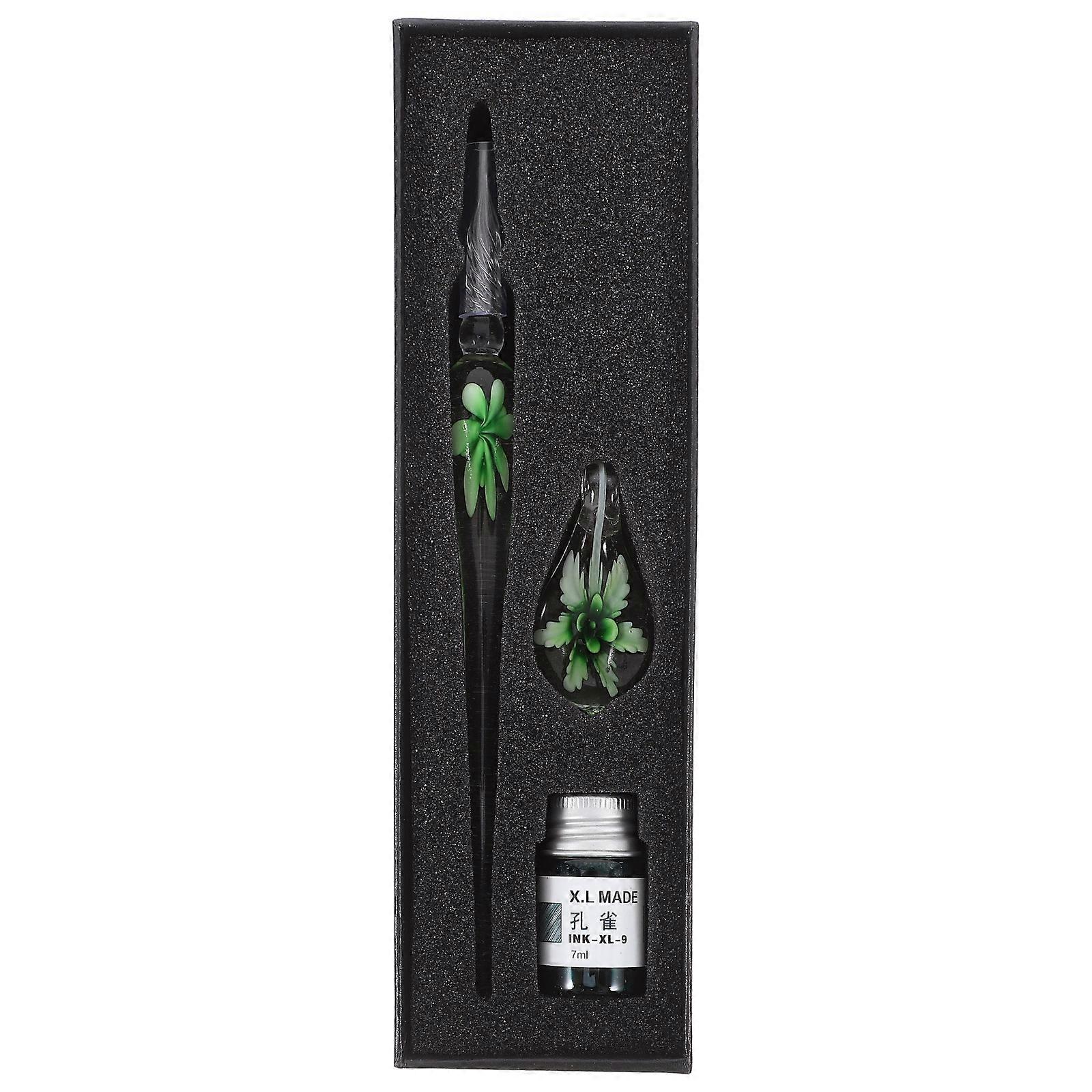 Multi-Function Glass Dip Pen for Writing Featuring Elegant Design 1Set